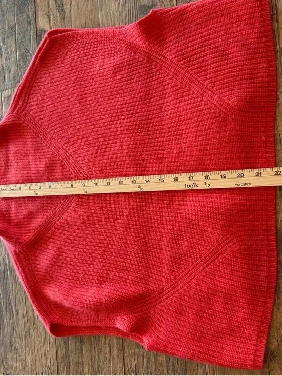 Anthropologie Ezra Short-Sleeve Sweater Tee in Bright Pink 100% cashmere - Picture 8 of 9